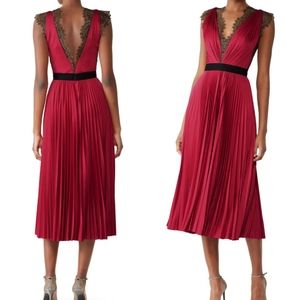 CATHERINE DEANE Lace Trim Milly Dress Tea Length Size 16